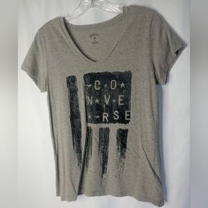*Converse V-neck Gray Shirt Size M